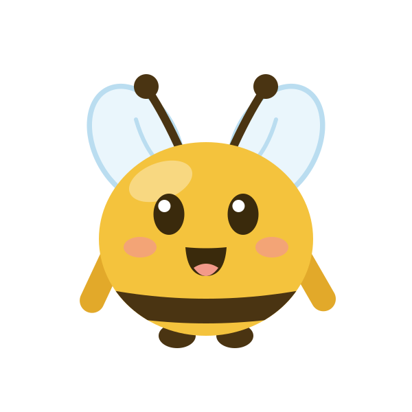L'abeille d'Evenbud, souriante